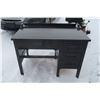 Image 1 : Single Pedestal Wood Desk Black - 26x42x31H"