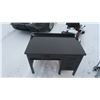 Image 2 : Single Pedestal Wood Desk Black - 26x42x31H"