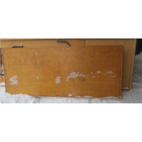 Fold Out Wood Table - 62x26" Surface