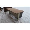 Image 2 : Metal Office Desk w/ Wood Board Top - 30x60x30H"