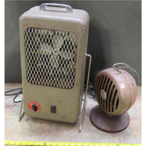 2 vintage heaters - Kenmore & Seabreeze brands (Kenmore heater has a frayed cord)