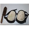 Image 1 : Pair of hard top knee pads + brush