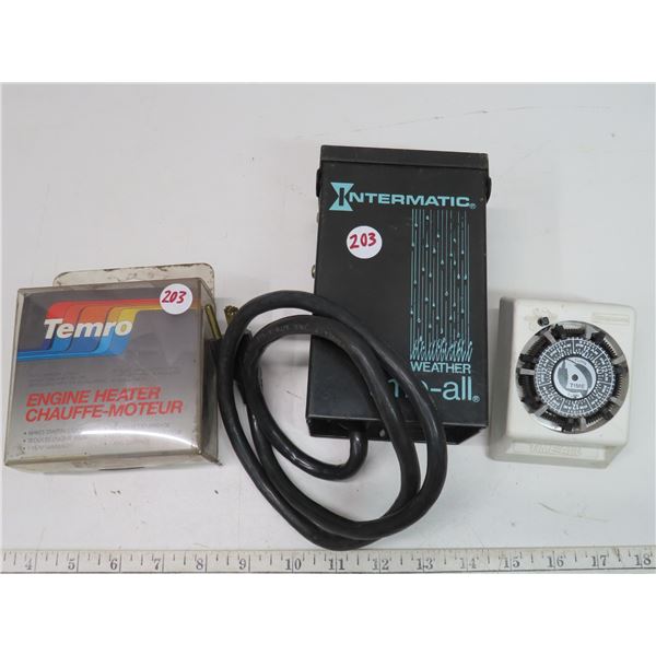 Temro Engine Heater + Intermatic All weather time-all.