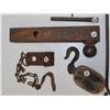 Image 2 : Lot of Metal items ( includes hitch, Reversible steel pin, pulley, etc.)