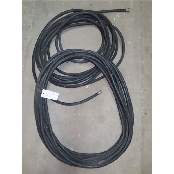 3 black water hoses (approximate length: 1= 36ft, 1= 15-20ft , 1= 4ft