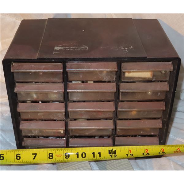 Black Storage organizer tower for screws/nuts/bots/nails/etc.