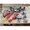 Image 1 : 3 FIRE HOSE NOZZLES, 1 FIRE HOSE WRENCH, 5 FIRE HOSE TO GARDEN ADAPTERS