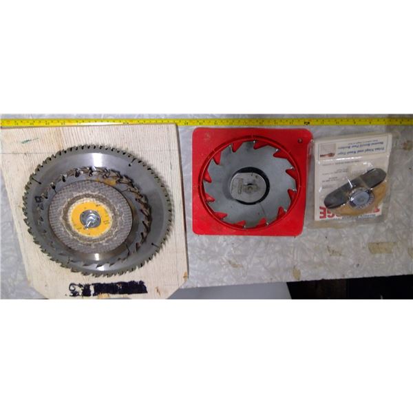 10" and 7" saw blades, Vermont American adj. dado, Rotary edge trimmer