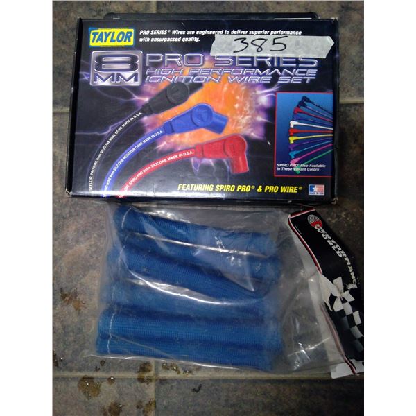 Set of 8 mm spark plug wires and boots ( 8 cylinder)