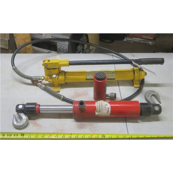 10Ton Hydraulic Hand Pump w/ Small 10T Ram & 10T Cylinder