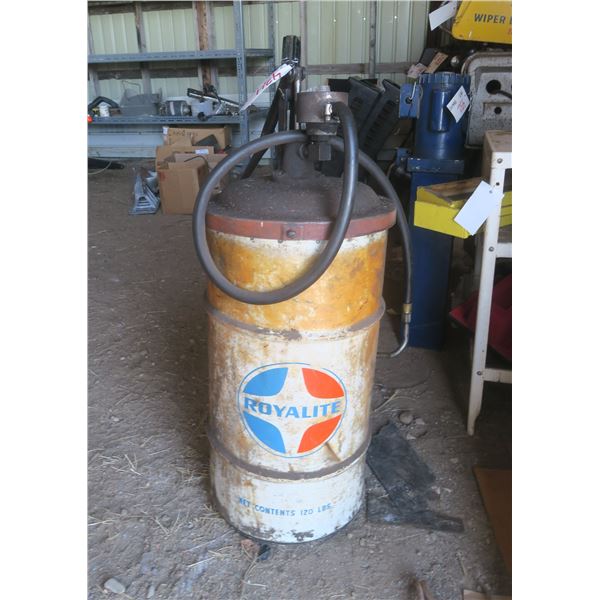 Vintage Royalite Oil Drum & Pump