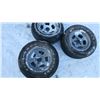 Image 2 : 3 Slotted Aluminum Rims with Tires - 14" - Tires not good
