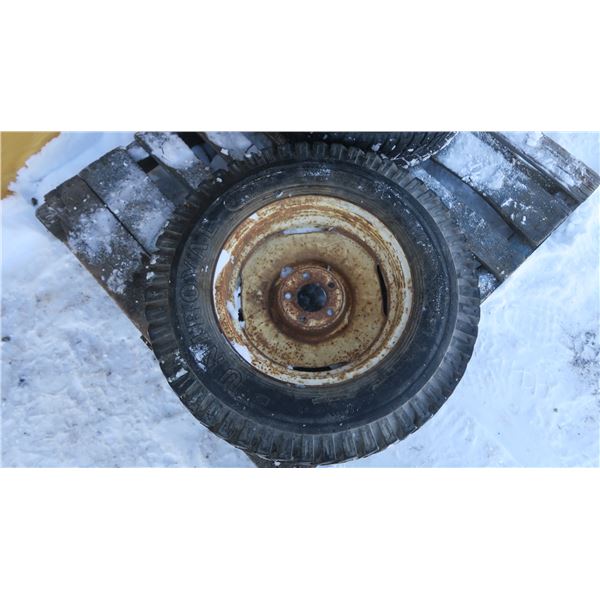 Uniroyal Tire 6-50-16 on 5 Bolt Steel Rim - 1975 w100 Dodge