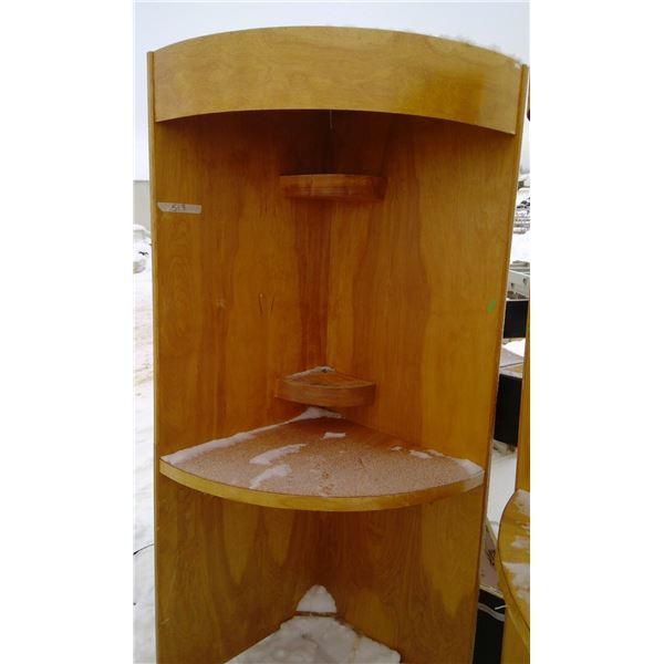 Corner shelf with light ( 28X28X78)