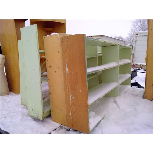 4 shelves  11.25 deep 73.5-83 long)