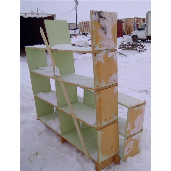 Green shelving 11.25X 61.75X84 total)-2 pieces