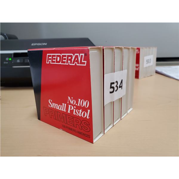 500 no. 100 small pistol primers (PAL required, CANNOT ship)