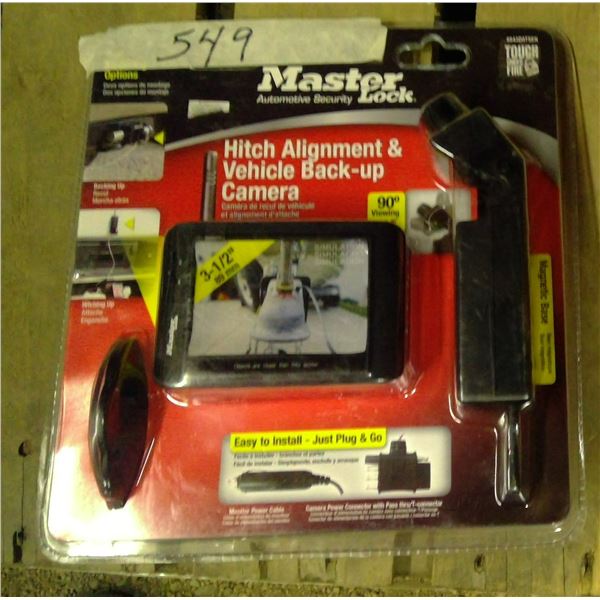 Master Lock Hitch alignment and back up camera brand new in original box