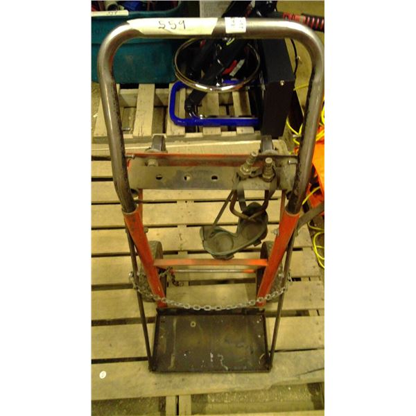 Small torch cart with goggles