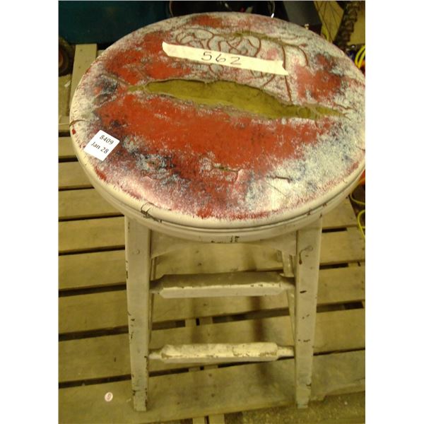 Wooden shop stool