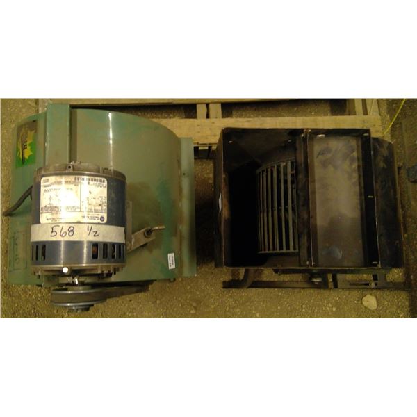 2 furnace fans ( 1 with motor) unknown condition