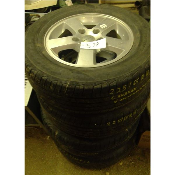 4 tires rims 2010 Caravan 225/65 R16