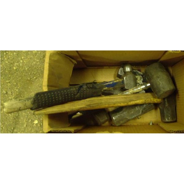 Box of hammers and heads