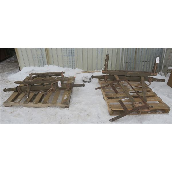 2 Wagon Axles - 66" End to End