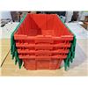 Image 1 : 4 red & green totes