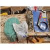 Image 2 : LARGE ASSORTMENT OF TOOLS - ELECTRICAL CORDS, SAWS, HITCH, DRAIN AUGER, TAPE MEASURE, ETC