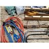 Image 4 : LARGE ASSORTMENT OF TOOLS - ELECTRICAL CORDS, SAWS, HITCH, DRAIN AUGER, TAPE MEASURE, ETC