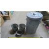 Image 1 : Metal Trash Can and Buckets