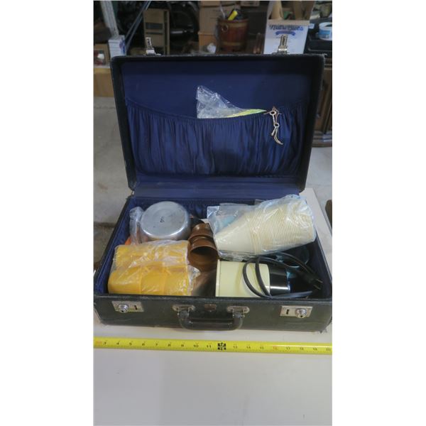 Assorted Housewares in Suitcase