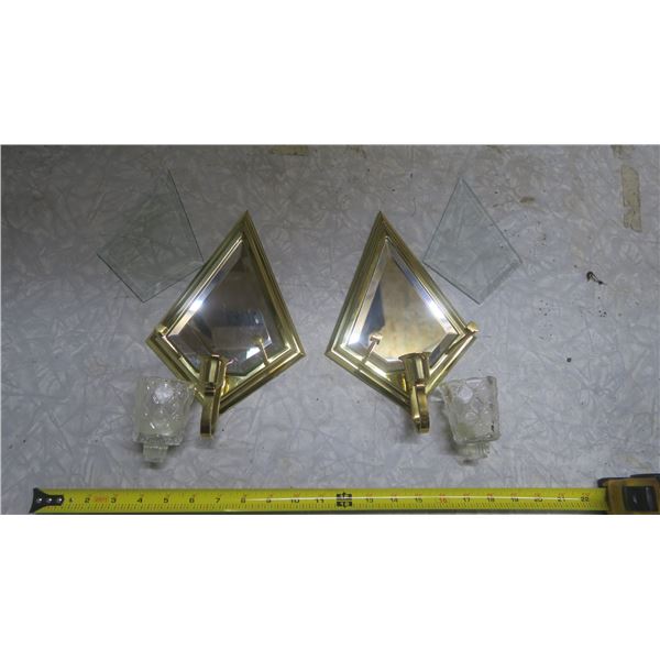 2 wall candle holders