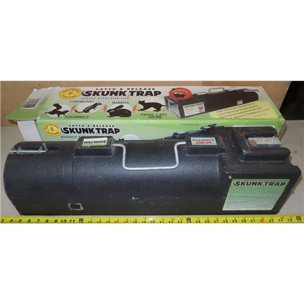 Catch & Release Skunk trap (effective for Chipmunks, squirrels, rabbits, feral cats, & more)