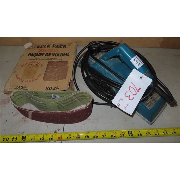Makita 110mm Power Planner + set of sand papers