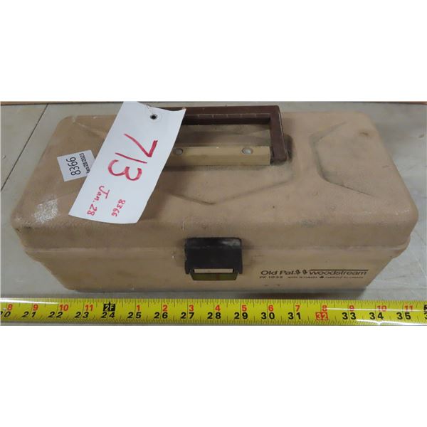 12.5"L x 6"W x 5"H Tackle box + screws, etc.