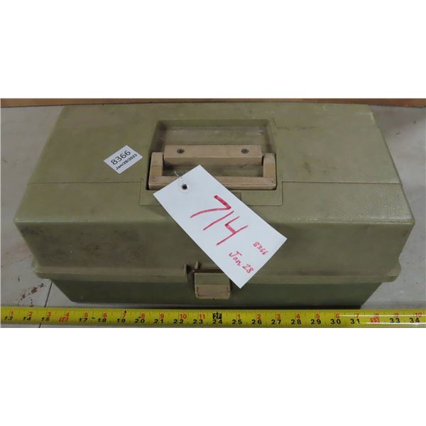 15.5"L x 7.5"W x 7.5"H Tackle box + contents