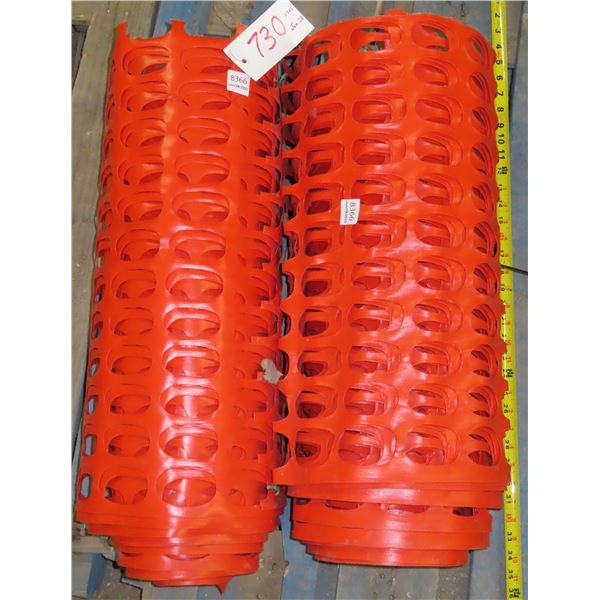 2 rolls of hazard barrier/fencing