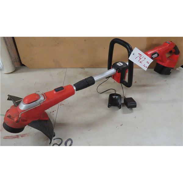 Black & Decker Battery Powered Weed Wacker (with telescopic shaft)