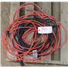 Image 1 : Lot of Extension cords (1 cord needs an end) 1=~10ft, 1=~9ft, 1=~10ft, 1=~25ft