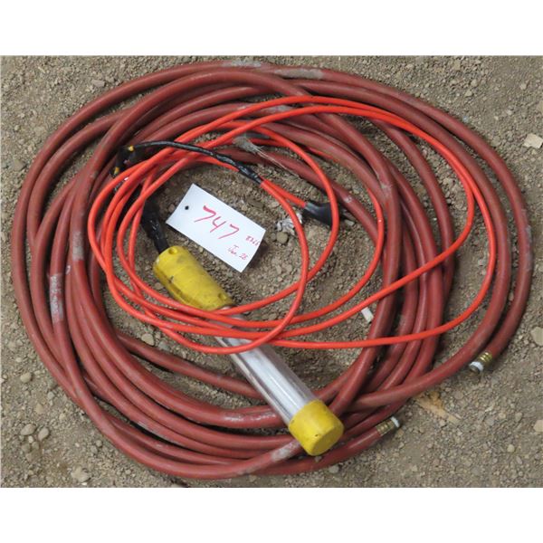 Air compressor Hose (~30ft)  + trouble light = As-is