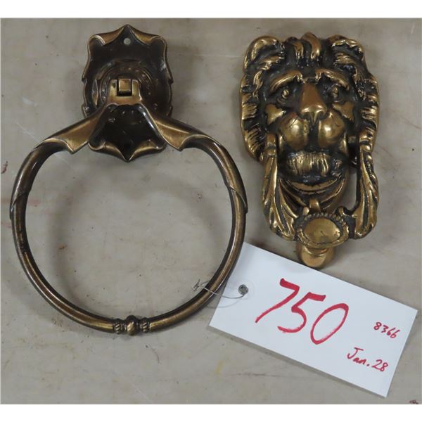 2 metal Door knockers