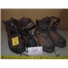 Image 1 : 2 pairs of  Cat steel toe work boots (size: 10 1/2)