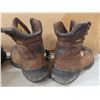 Image 5 : 2 pairs of  Cat steel toe work boots (size: 10 1/2)
