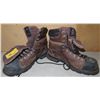 Image 7 : 2 pairs of  Cat steel toe work boots (size: 10 1/2)