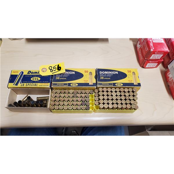 Lot of 43 live .38 special, 52 brass, + 15 .357 magnum brass (cannot ship, PAL required)