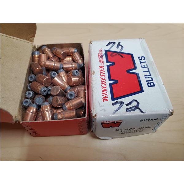 over 150 Hornady 38 cal. 158 grain hollow point bullets
