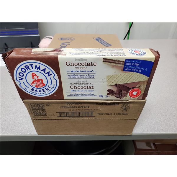 Voortman chocolate wafers case of 12 BB Nov/23/2022