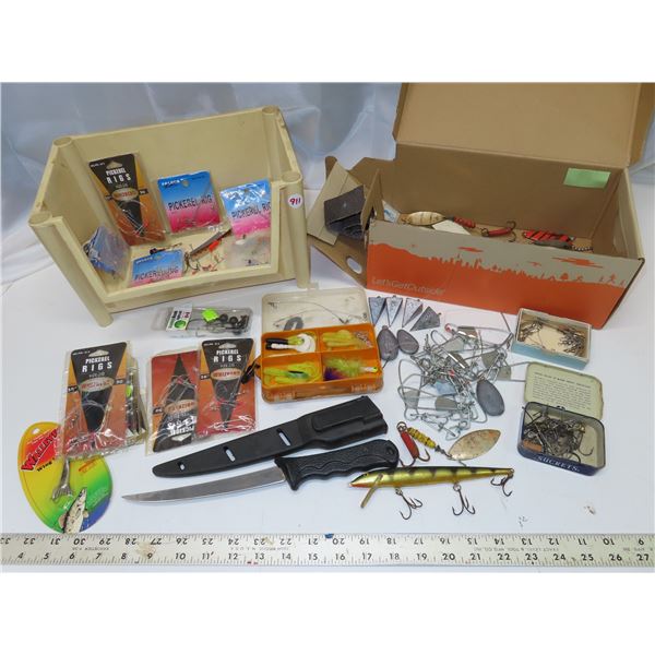 Lot of fishing hooks & accessories